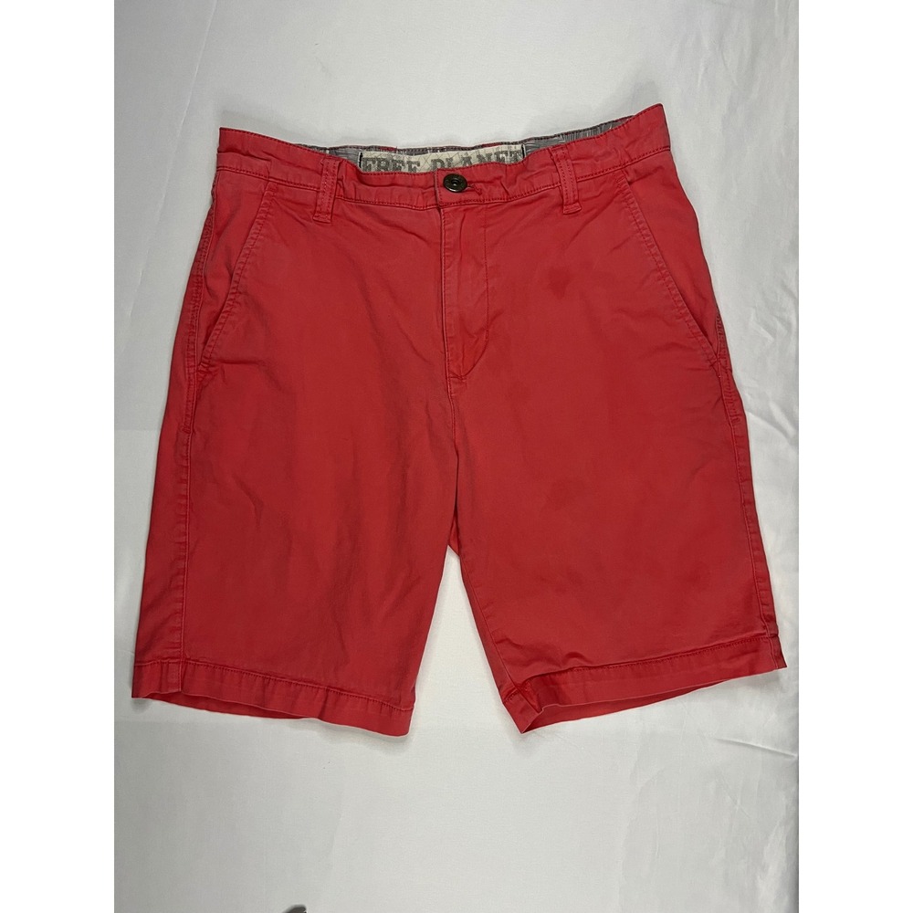 Free Planet Mens Stretch Chino Shorts Coral Red Size 28 FS9PSCRLC7